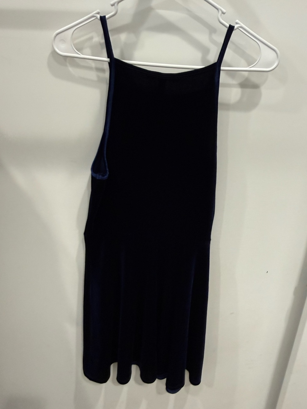 Speechless Navy Blue Velvet Mini Dress